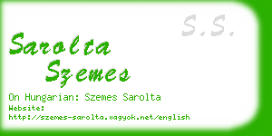 sarolta szemes business card